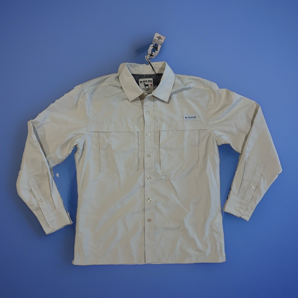 The Black Dog Martha's Vineyard Shirt Men S Khaki Long Sleeve Button Up Outdoors